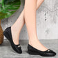 Peas Shoes Women's Spring and Autumn Flat Shoes Wedge Mother Shoes Slip-on Shoes