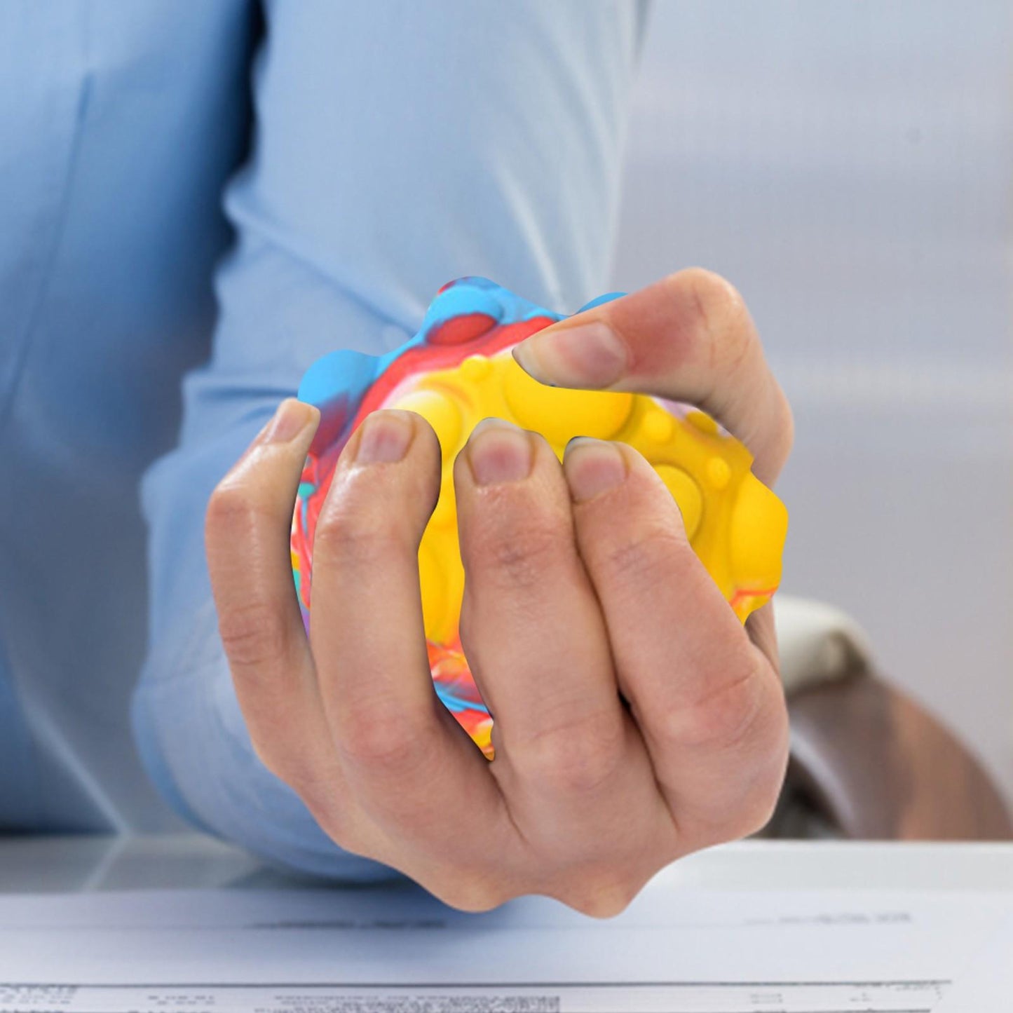 Pop Ball Design Autism Stress Reliever Training Logical Thinking Squishy Pop Push Bubble Fidget Ball Popper Pop It Toy