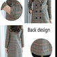 Spring and Autumn Temperament Mid-length Coat Popular Casual Loose Plaid Windbreaker Jacket Women