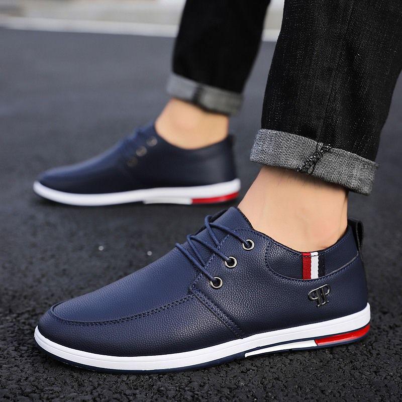 Leather Shoes Men's South Korean Version of The Trend Casual Shoes Waterproof Shoes
