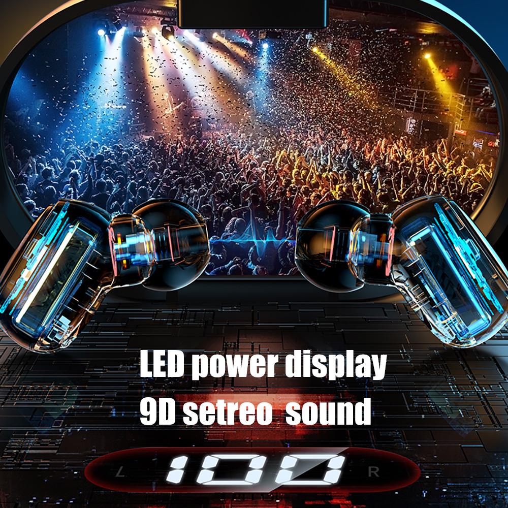 Bluetooth 5.0 Wireless Earphones Touch Control In-Ear Pods for IPhone with Charging Case LED Display