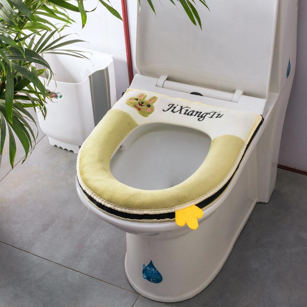 Toilet Seat Universal Household Toilet Seat Cute Waterproof Zipper Toilet Seat Warm Winter Toilet Seat Toilet Seat