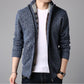 Autumn and Winter Men's  Jacket Plus Velvet Thick Loose Cardigan Large Size Sweater Top