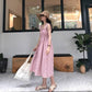 Summer Ruffled Elasticated Shoulder Slash Neck Plaid Strap Dress Mid-length Girls Dress