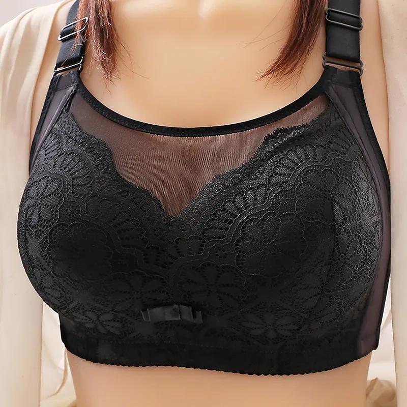Women Bra No Steel Ring Gathered Underwear Thin Anti Sagging Breast Collection Anti Gloss Bra Women's High-grade Bra