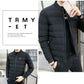 Autumn and Winter Padded Coat Men's Winter Coat Trend Down Down Padded Jacket Baseball Collar Cotton Coat