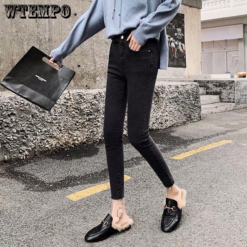 Women's  Jeans   Fashion Hole High Waist Skinny Blue Denim Pants