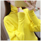 Core-spun High-neck Slim-fit Sweater Women Autumn and Winter Lantern Sleeve Knit Top Fashion Loose Bottoming Shirt Tide