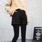 Large Size Wide-Leg Woolen Shorts Women's Elastic Head High-waisted Thick Short-length Pants