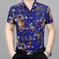 Summer Men's Short-sleeved Floral Shirt Young and Middle-aged Loose Large Size Casual Wear Dad Shirt