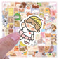 100pcs Mini Cartoon Cute Cat Stickers Set Sealing Paste for Diary Cake Adhesive Post Kids Gift