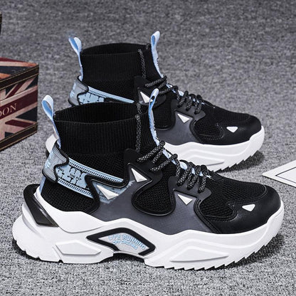 Men's Height-increasing Shoes Trendy High Top Men's Tennis Shoes All-match Sports Leisure Student Basketball Shoes