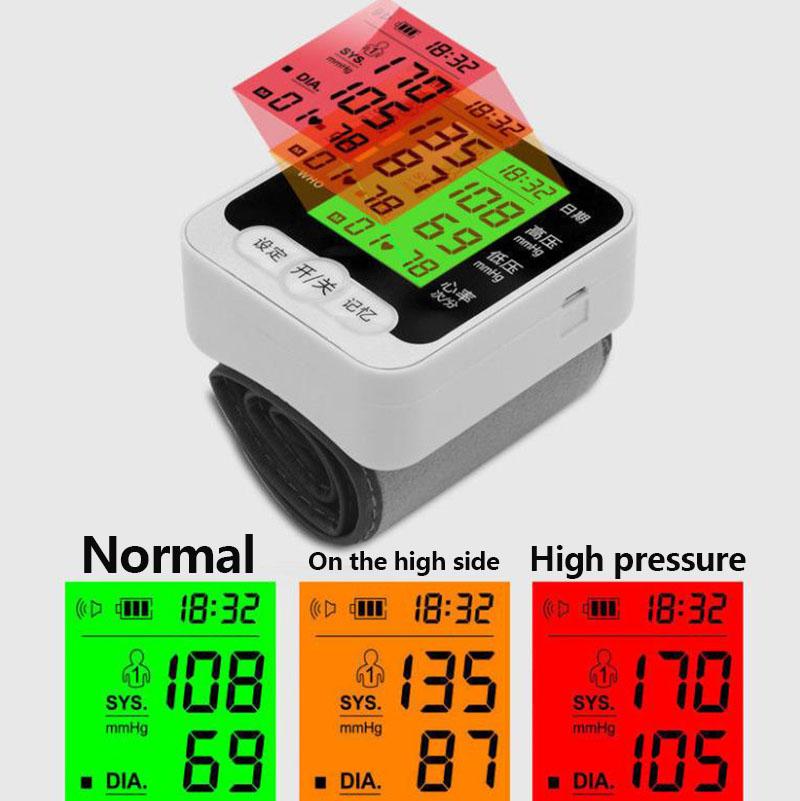 Intelligent Electronic Blood Pressure Monitor Sphygmomanometer Pulse Tester Wrist Pressure Meter USB Head