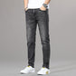 Jeans Men's Spring and Summer Straight Slim Trousers Summer New Light-colored Casual Pants