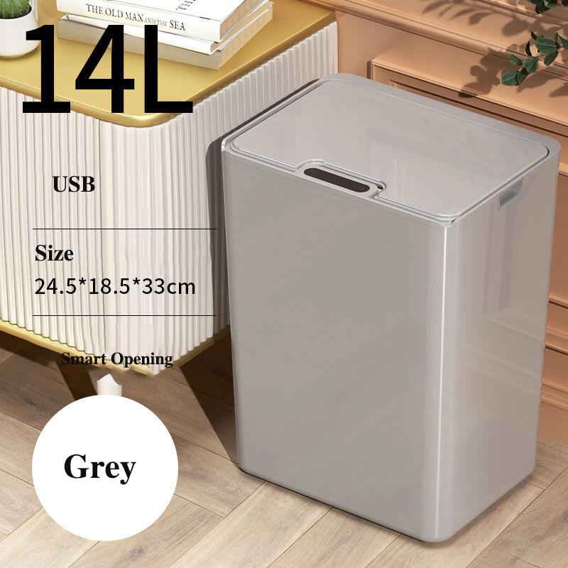 Smart Sensor Trash Can Household Automatic Lid Opening Bedroom Living Room Toilet Bathroom Large Capacity Without Bending Over and Deodorizing