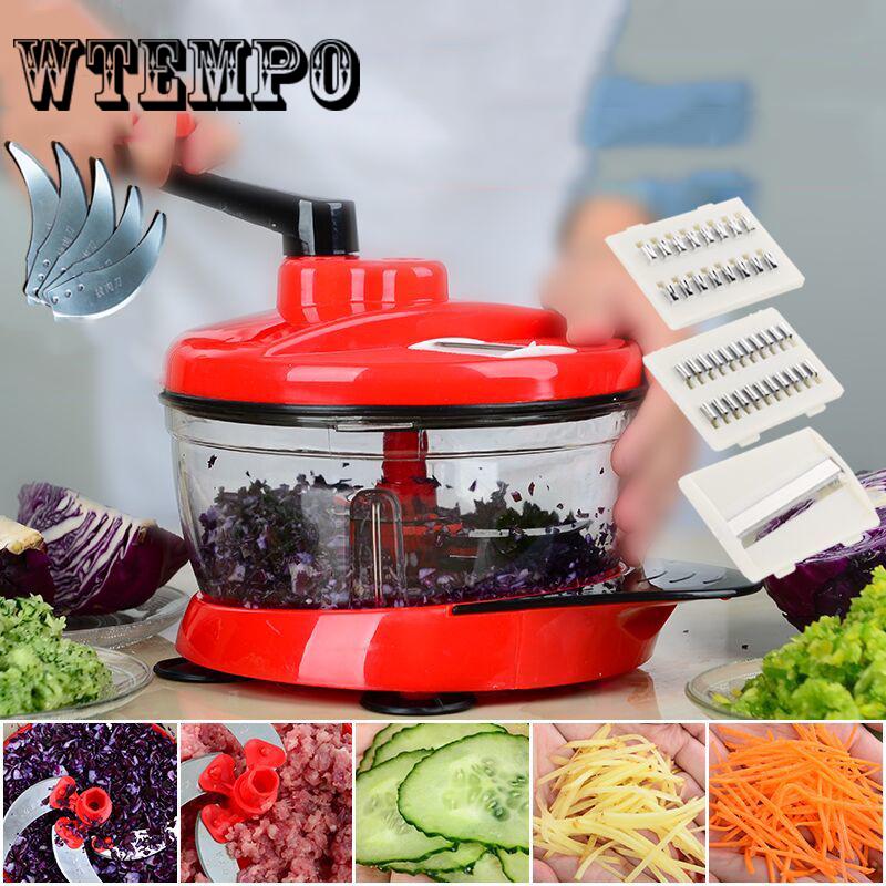 Manual Food Chopper Pull String Handheld Veggie Processor Fruit Vegetable Blender Meat Grinders