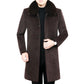 Winter Trench Coat for Men Fashion Mens Jackets Woolen Men's Jacket Fur Collar Warm Woolen Coat
