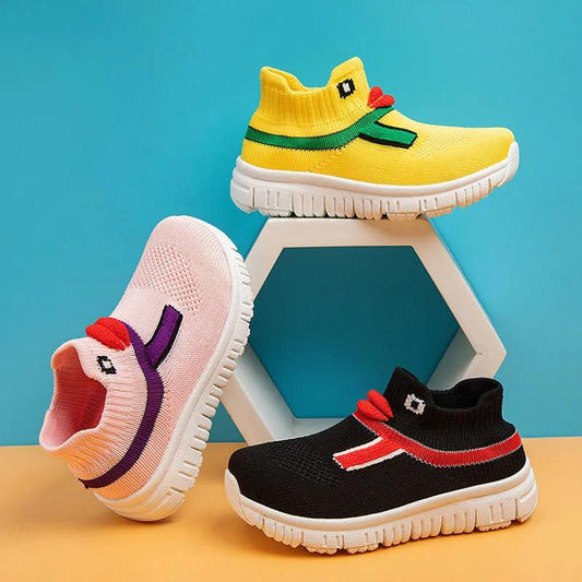 Little Duck Children's Shoes Solid Soft Soled Sports Shoes Breathable Elementary School Socks Shoes Baby Tojavascript: void(0)ddler Shoes