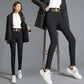 High-waisted Abdomen Stretch Jeans Plus Velvet Thickening Women's Elastic Waist Slim-fit and Warm Feet Pencil Long Pants