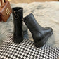 Martin Boots 2021 Autumn Plus Velvet Autumn and Winter Korean Style Single Boots Mid-tube Small Short Boots Women
