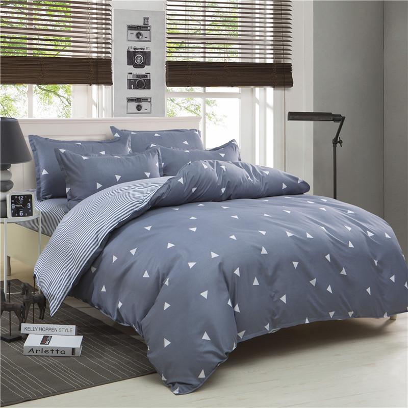 Plaid Duvet Cover Set Bedding Quilt Cover Pillowcases Set