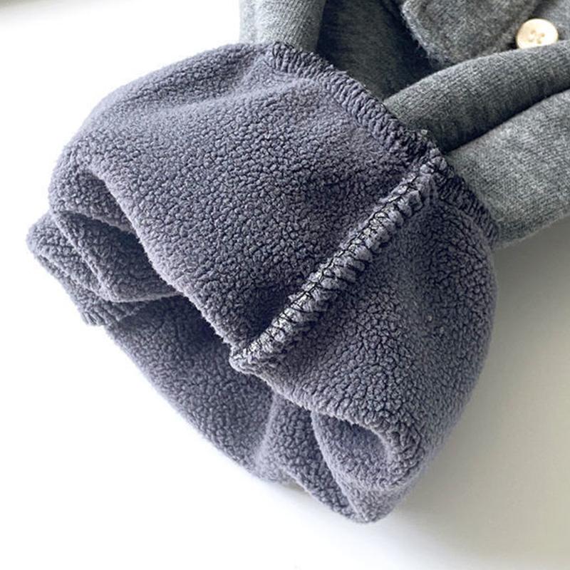 Sweet Girls Pants 2021 Kids Boys Thick Warm Trousers Winter Children Casual Solid Color Warm Pants Girls Leggings Gray