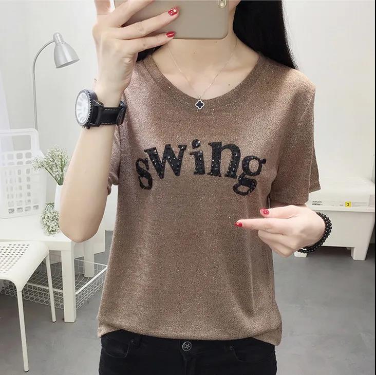 Spring Women Slim T-shirt Long Sleeve Bottoming Shirt   Swing Print Shirts Casual Sweatshirts