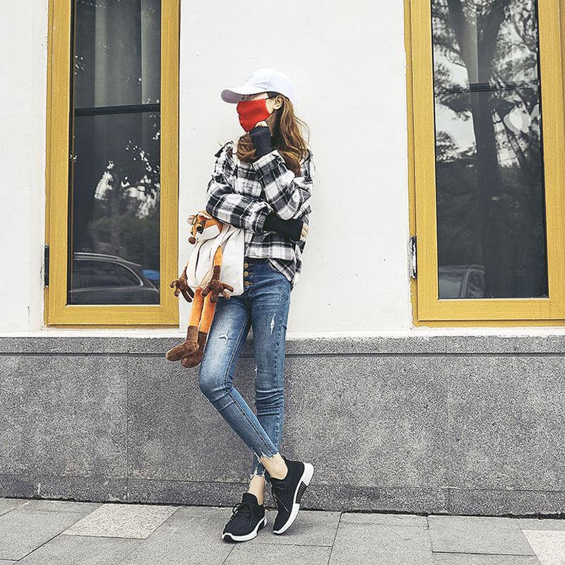 Spring All-match Casual Korean Style Flat Bottom Korean Style Women's Flat Heel Sports Shoes Breathable Running Shoes