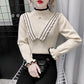 Half-high Neck Sweater Women's Autumn and Winter New Slim Stretch Sweater Long-sleeved Bottoming Outer Jacket Warm Sweater