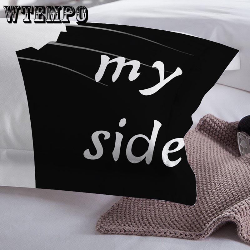 Black and white pattern 3pcs black and white minimalist style bedding set