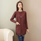 Autumn and Winter Thicker Loose Dress Mid-length Knitted Casual Bottoming Skirt Pure Color Simple Female Sweater Dress