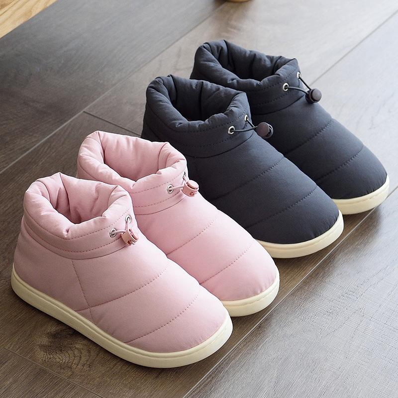 Couple's Cotton Shoes Down Shoes for Outside Home In Winter Lightweight Large Size Unisex Casual Shoes Plush Warm Ladies Boots Mother Shoes Snow Shoes
