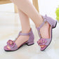 Children's Roman Shoes  Girls' Sandals  Fashion High-heeled Korean Version  Big Children's Soft-soled Little Girl Princess Shoes