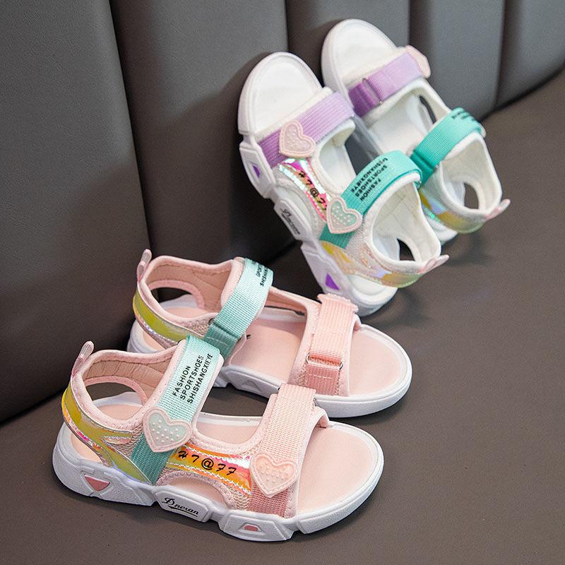 Girls' Breathable Beach Sandals Non-slip Summer 3-12 Years Old Children's All-match Fashionable Student Shoes