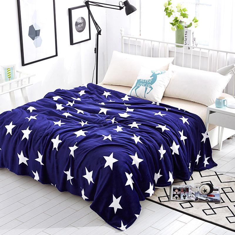 Skin-friendly Summer Blanket Flannel Sheets and Blankets Four Seasons Coral Fleece Napping Blanket