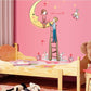 Moon couple fifth generation removable wall stickers PVC fell in love romantic wallpaper