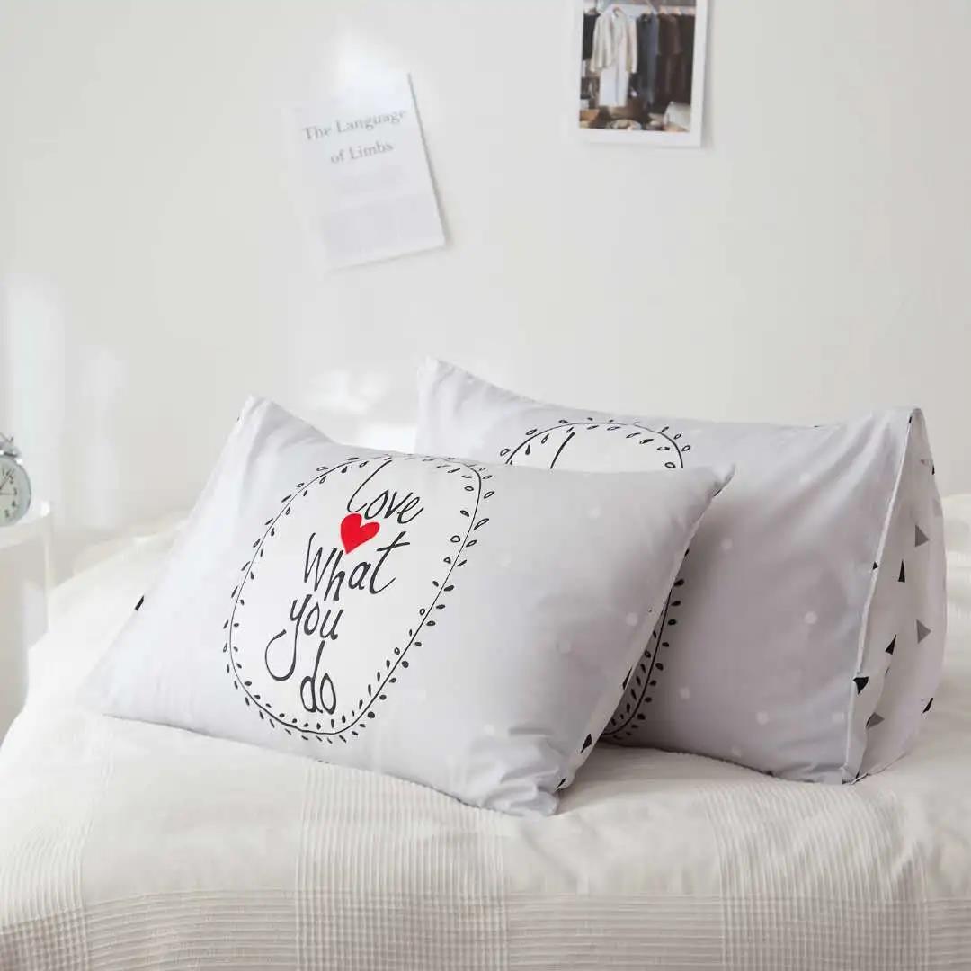 A Pair of Cotton Printed Pillowcases with Cartoon Pattern Double-sided Pillowcases