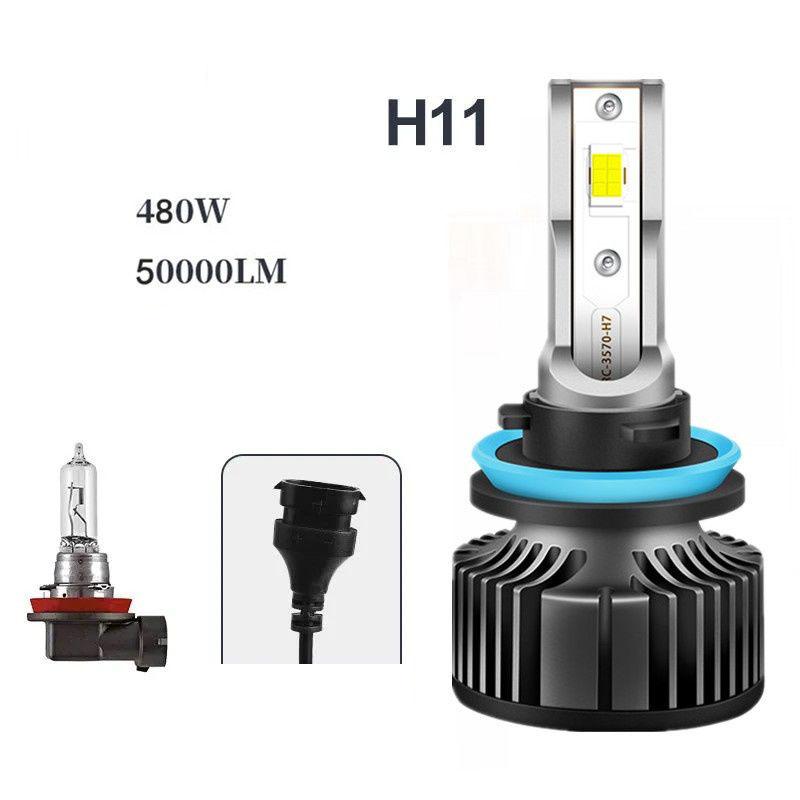 12V 480W LED Car Headlight 6000K H1/H3/H4/H7/H9/H11/9005/9006/9012 Far and Near Integrated Light Car Light Bulb