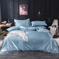 Washed Ice Silk Four-piece Set Pure Color Satin Silk Imitation Silk Bedding
