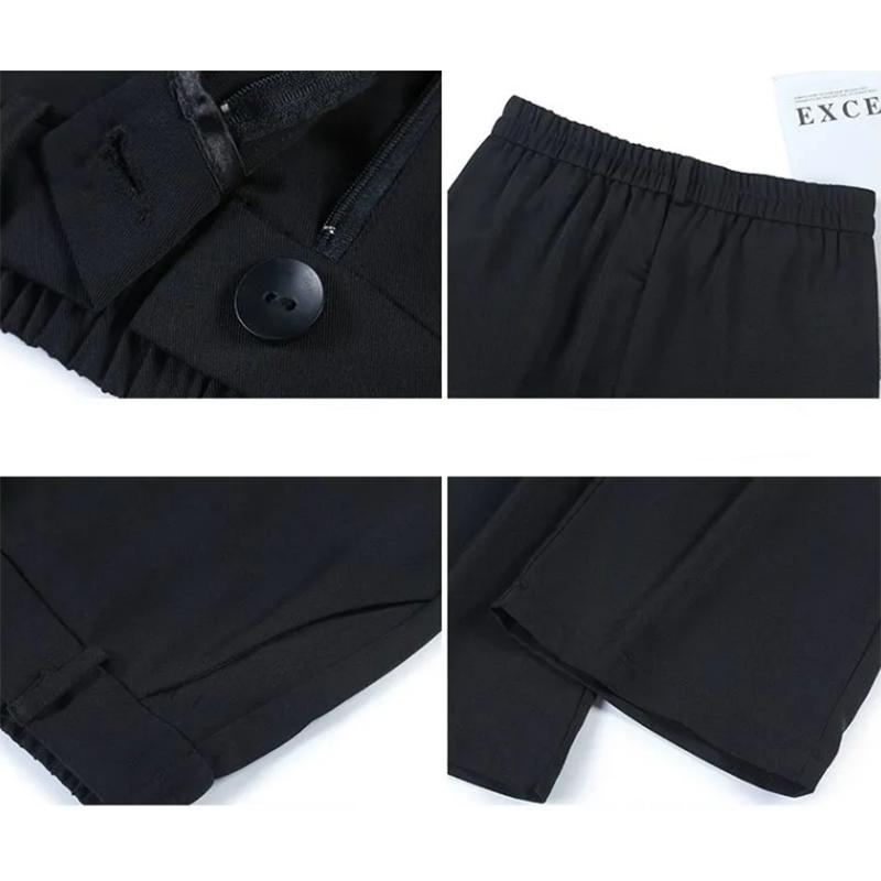 Women's Spring and Autumn Thin Casual Straight-leg Pants High Waist Loose Suit Pants Solid Classic Basic All Match Bottoms