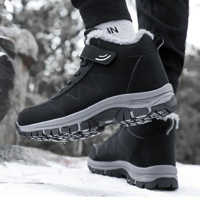 Elderly Shoes Cotton Shoes Winter Plus Velvet Waterproof Non-slip Thick Snow Boots Hiking Shoes Female