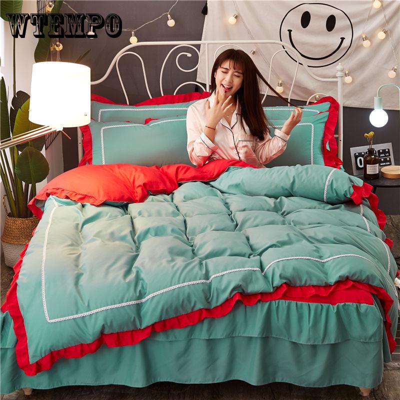 Pincess Girls Beddings set Twin Queen King size Bed set Bed cover Bedskirt set Duvet Cover
