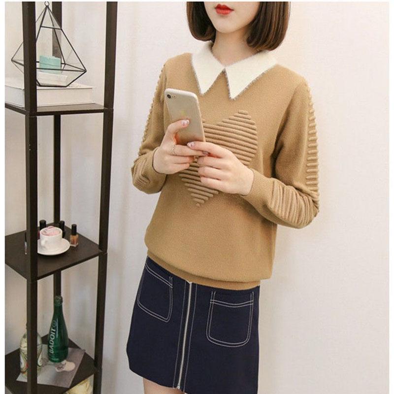Autumn and Winter Loose Sweater Fashion Casual Bottoming Shirt Simple and Versatile Women's Top