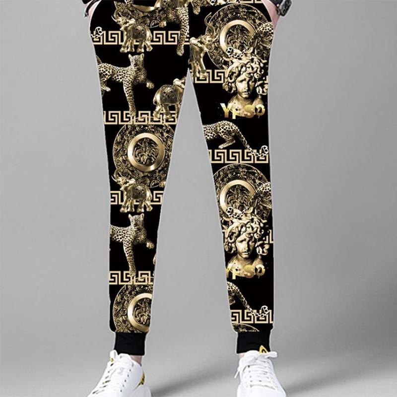 Spring and Autumn Thin Casual Suit Men's Sports Loose and Handsome Set of Clothes Long-sleeved T-shirt Men's Nine-point Leggings