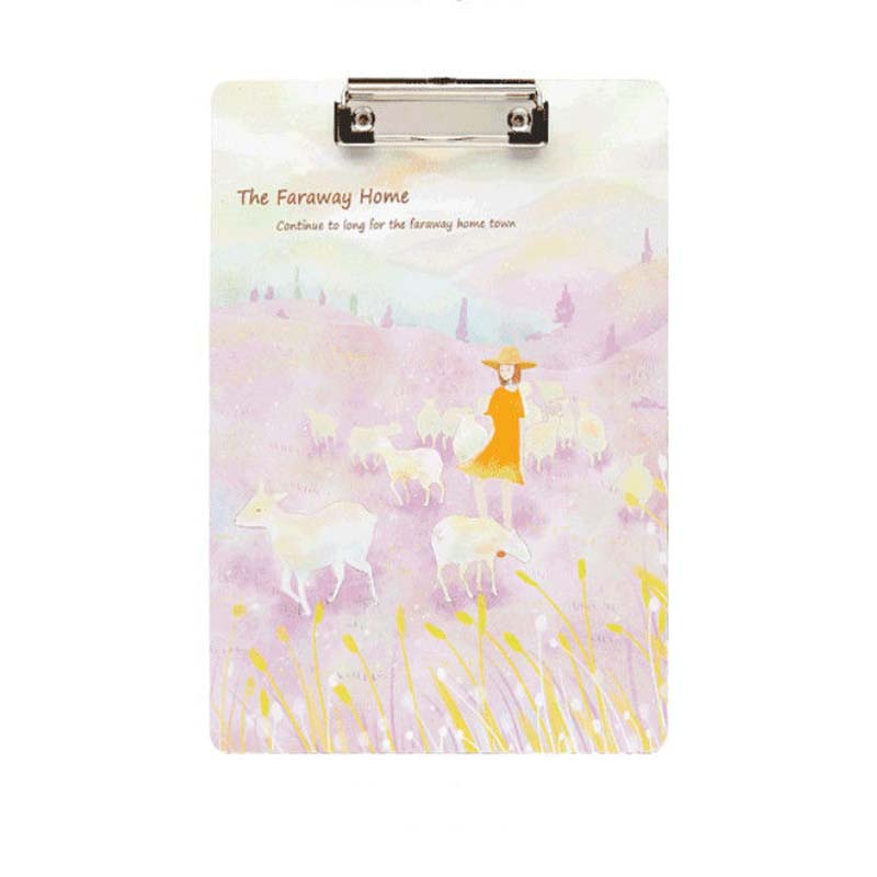 Cartoon A4 Board Clip Paper Wood Folder Board Writing Pad Folder Office Stationery