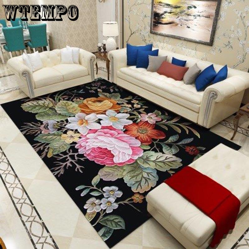 Chinese Carpet Printed Living Room Bedroom Study Bedside Carpets Home Decor Rectangle Blanket