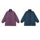 Both Sides Wear Cotton-padded Jacket Women Korean Style Loose Mid-length Winter College Style Warm Workwear Padded Jacket