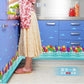 Underwater world colorful fish baseboard bedroom living room wall sticker hot sale removable