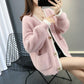 Autumn and Winter Mohair Loose Sweater Casual Knitted Cardigan Jacket Simple Thread Female Jacket