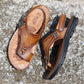 Sandals Man Flip Flops Leather Cowhide Non-slip Leisure Beach Sandals and Slippers